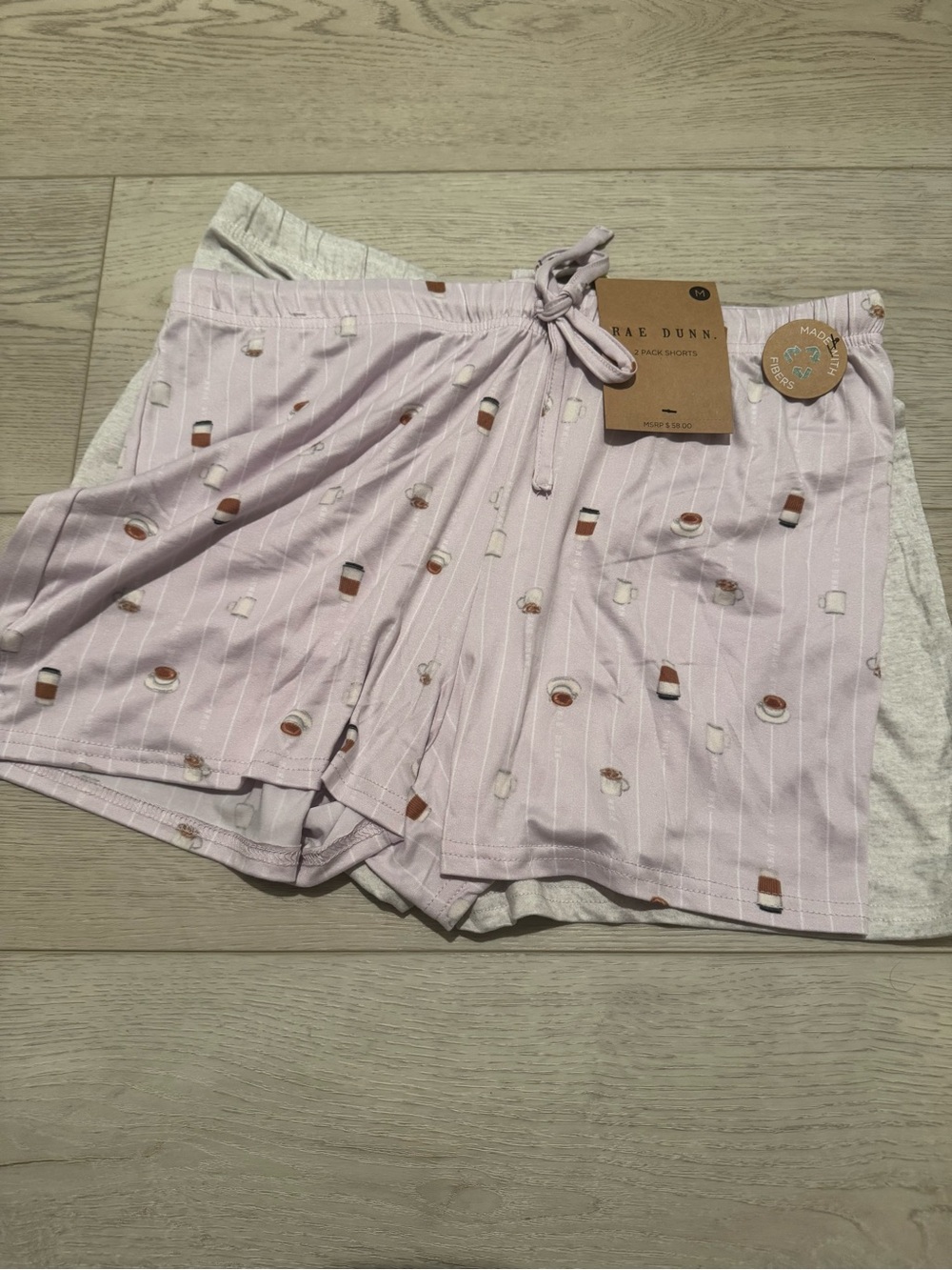 Rae Dunn Coffee Print Lounge Shorts - Ret $58